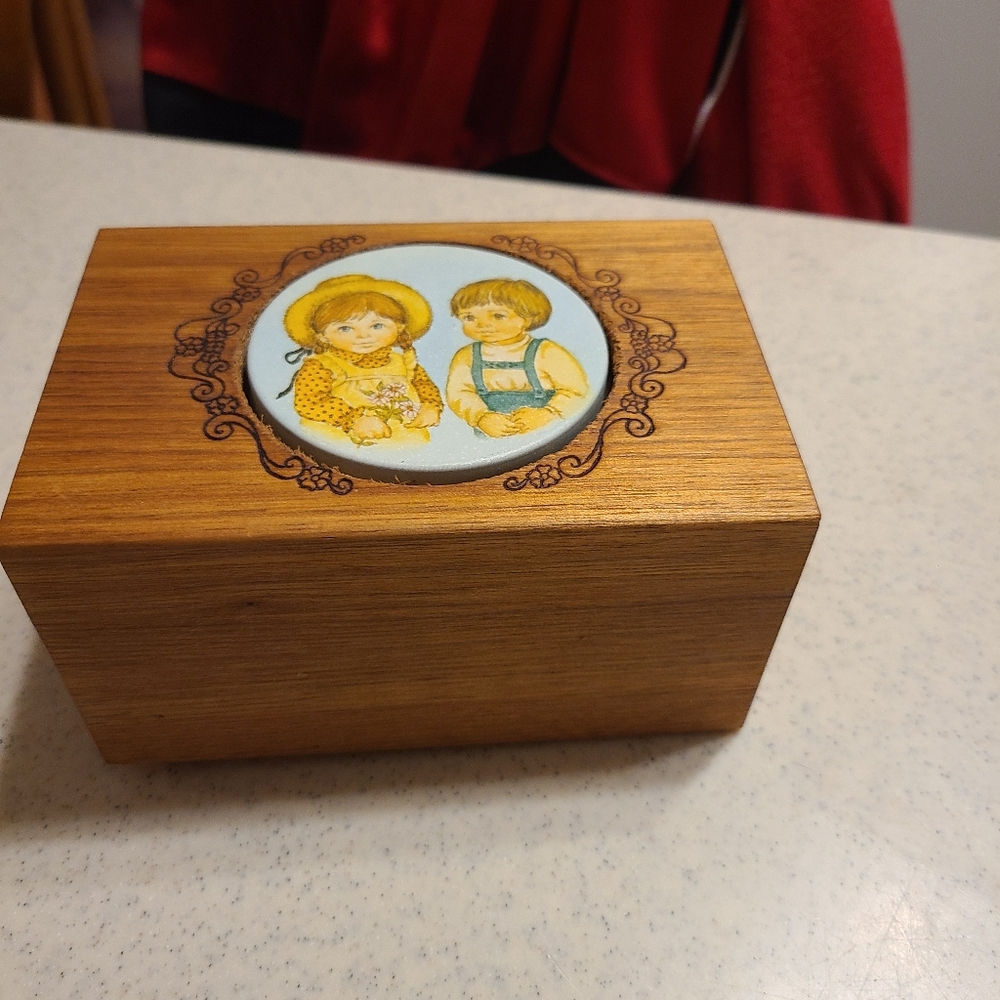 Vintage wooden penny bank